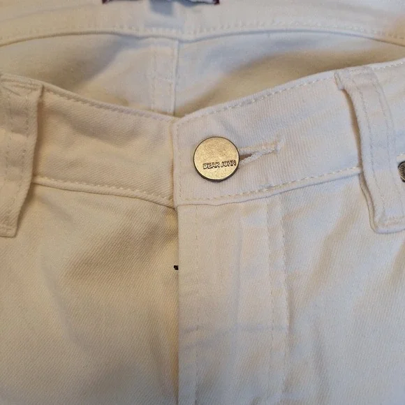 Dear John Jeans Joyrich Comfort Skinny Womens Ivory Distressed Size 26 - Picture 8 of 15